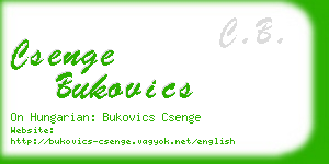 csenge bukovics business card